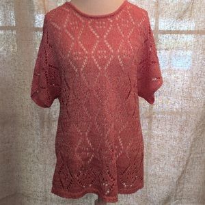 Leo and Nicole crochet sweater. XL. Large.